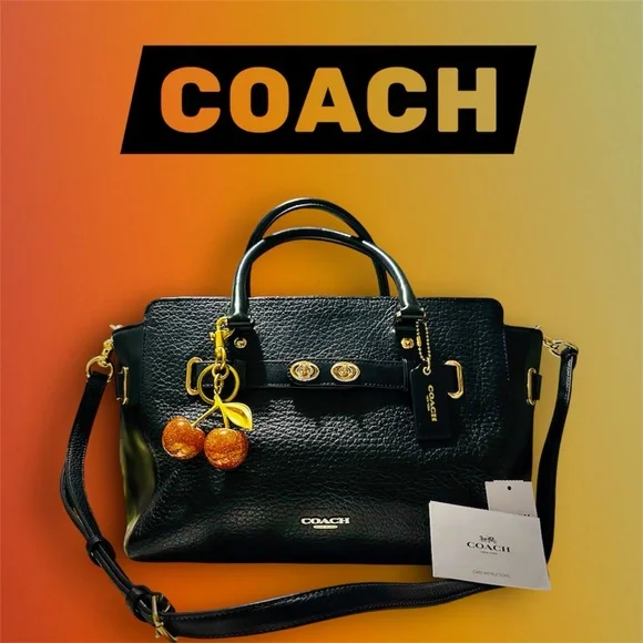 Coach Y2K soho black Leather Carryall crossbody bag Pebbled Leather Satchel - Picture 5 of 17